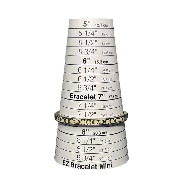 Authentic COACH Gold Tone Enamel Signature C Logo Bangle Bracelet Ivory 7” EUC - Picture 6 of 10